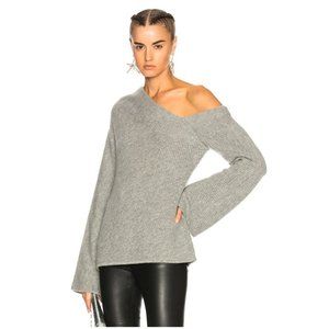 A.L.C. Charly Wool Blend One-Shoulder Sweater Gray